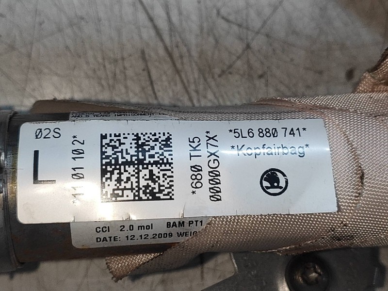 Recambio de airbag cortina delantero izquierdo para skoda yeti active referencia OEM IAM 5L6880741  