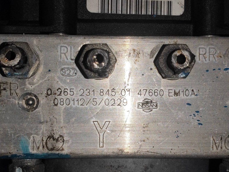Recambio de abs para nissan tiida (c11x/sc11x) acenta referencia OEM IAM 0265231845 47660EM10A 0265800580
