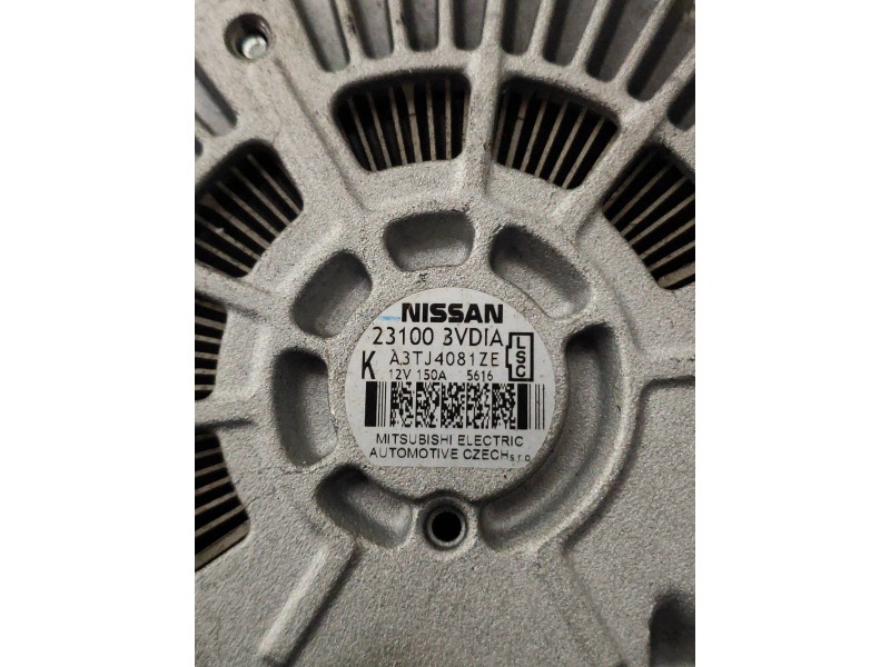Recambio de alternador para nissan juke (f15) 1.5 turbodiesel cat referencia OEM IAM A3TJ4081ZE 231003VDIA NISSAN