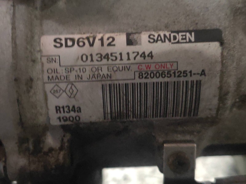 Recambio de compresor aire acondicionado para nissan tiida (c11x/sc11x) acenta referencia OEM IAM SD6V121900 8200651251A 