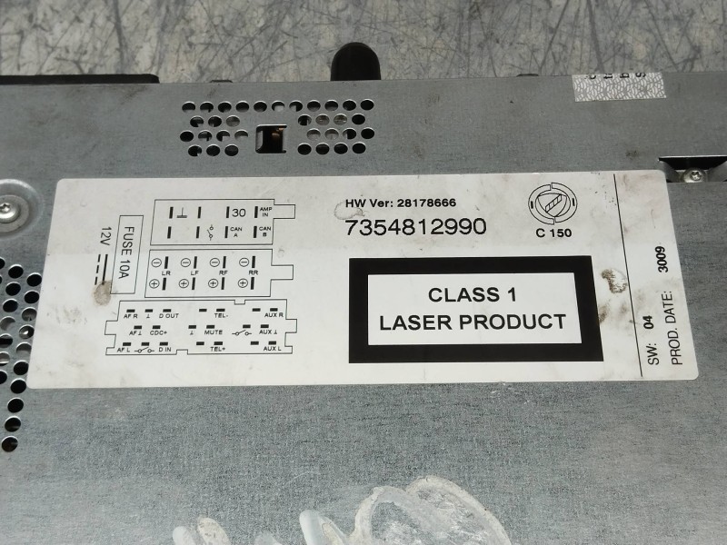 Recambio de sistema audio / radio cd para fiat punto (evo) (199) dynamic referencia OEM IAM 7354812990  