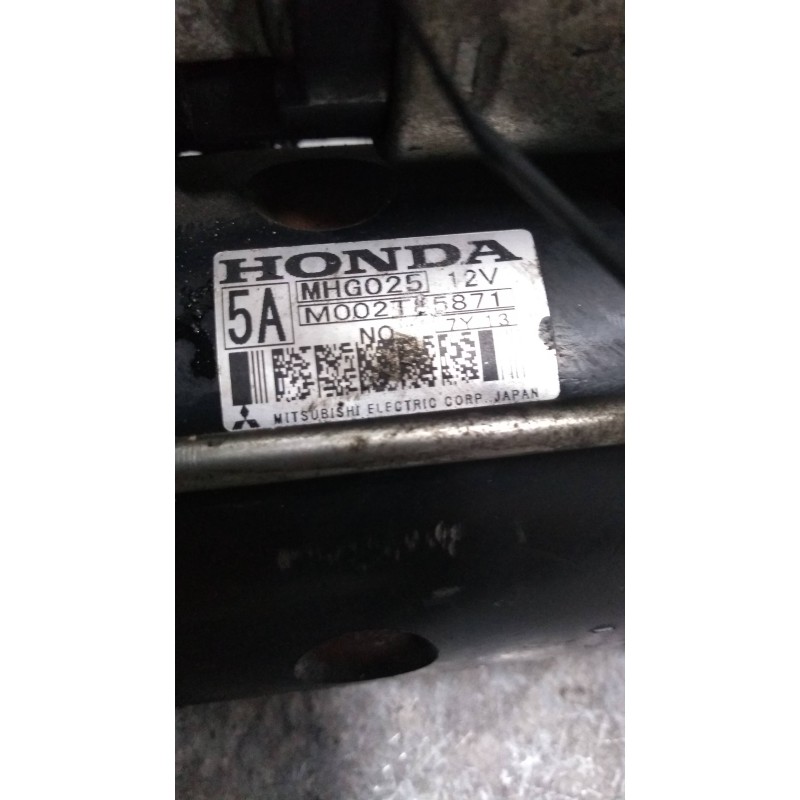 Recambio de motor arranque para honda civic berlina 5 (fk) 2.2 i-ctdi sport referencia OEM IAM MHG025 M002T85871  Recambio de motor arranque para honda civic berlina 5 (fk) 2.2 i-ctdi sport referencia OEM IAM MHG025 M002T85871