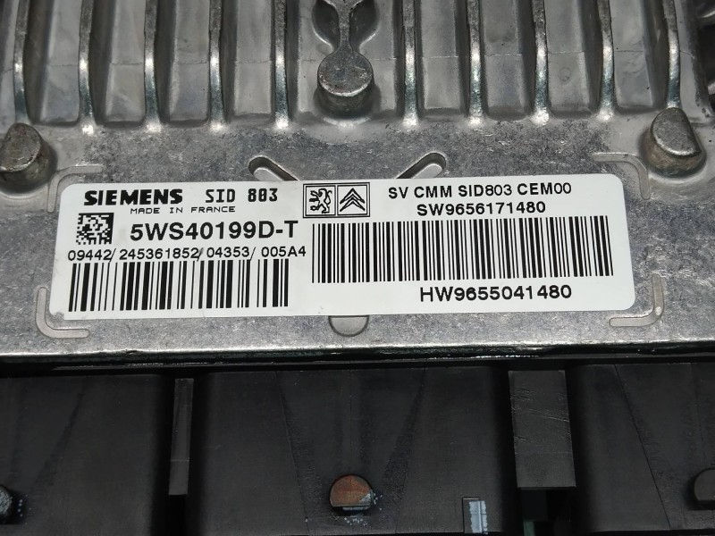 Recambio de centralita motor uce para citroen c5 break collection referencia OEM IAM 5WS40199DT SW9656171480 HW9655041480 SID803
