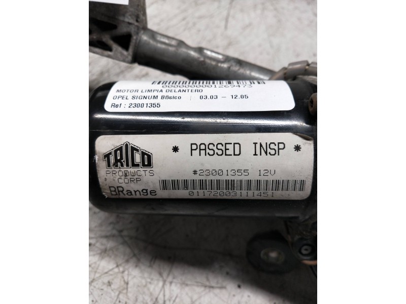 Recambio de motor limpia delantero para opel signum básico referencia OEM IAM 23001355  