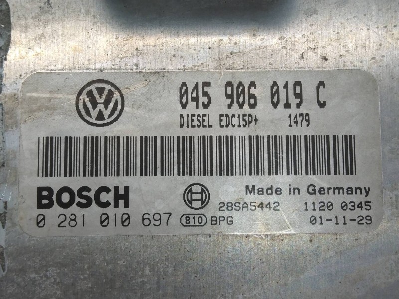 Recambio de centralita motor uce para volkswagen polo (9n1) highline referencia OEM IAM 0281010697 045906019C EDC15P