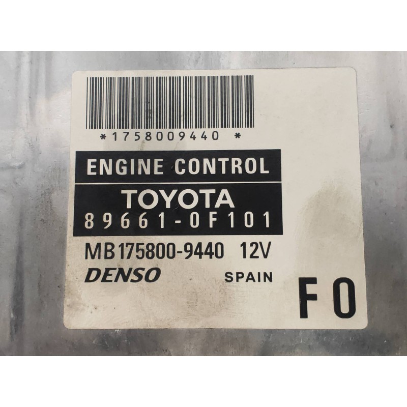 Recambio de centralita motor uce para toyota corolla verso (r1) 2.2 d-4d luna referencia OEM IAM 896610F101 MB1758009440 F0