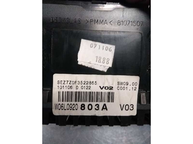 Recambio de cuadro instrumentos para seat ibiza (6l1) cool referencia OEM IAM 110080104040A W06L0920803A 
