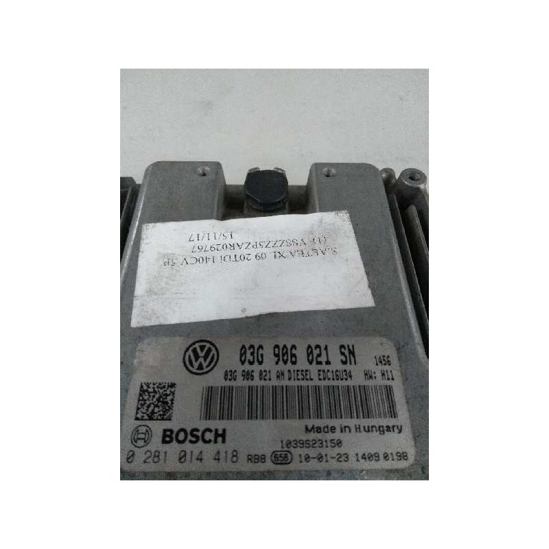 Recambio de centralita motor uce para seat altea xl (5p5) 2.0 tdi referencia OEM IAM 0281014418 03G906021SN 03G906021AN EDC16U34