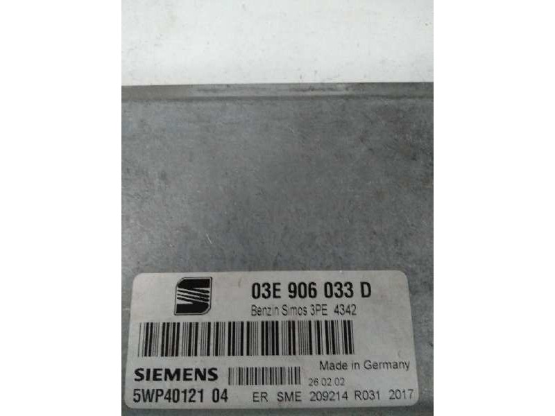 Recambio de centralita motor uce para seat ibiza (6l1) 1.2 referencia OEM IAM 5WP4012104 03E906033D 3PE4342