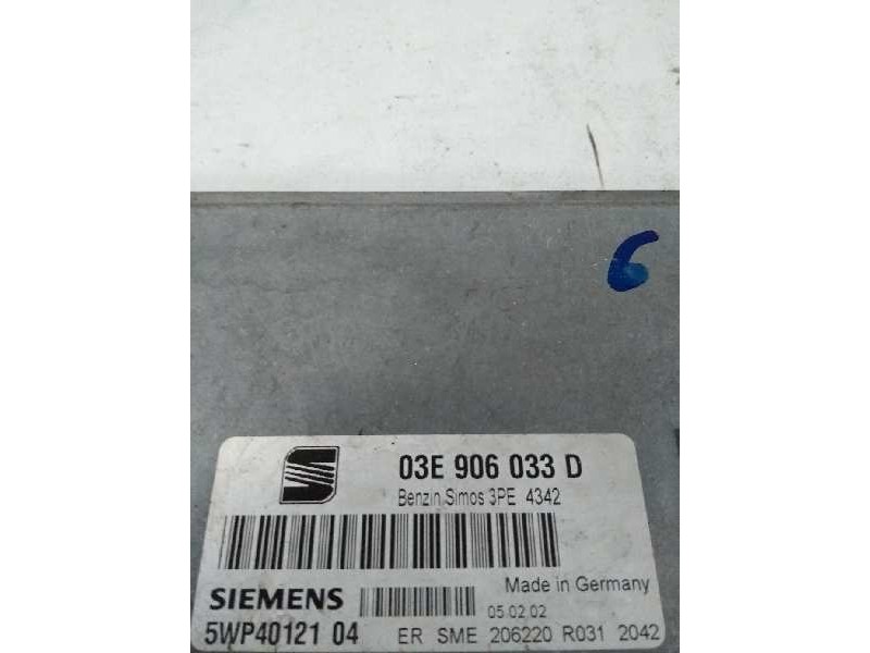 Recambio de centralita motor uce para seat ibiza (6l1) 1.2 referencia OEM IAM 5WP4012104 03E906033D 3PE4342