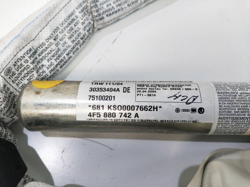 Recambio de airbag cortina delantero derecho para audi a6 berlina (4f2) 3.0 tdi quattro (165kw) referencia OEM IAM 4F5880742A  