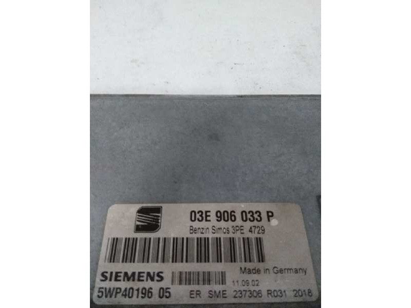 Recambio de centralita motor uce para seat ibiza (6l1) 1.2 referencia OEM IAM 5WP4019605 03E906033P 3PE4729