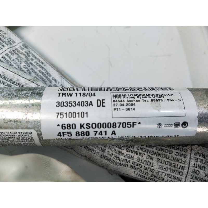 Recambio de airbag cortina delantero izquierdo para audi a6 berlina (4f2) 3.0 tdi quattro (165kw) referencia OEM IAM 4F5880741A 