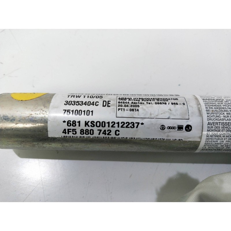 Recambio de airbag cortina delantero derecho para audi a6 berlina (4f2) 2.0 tdi referencia OEM IAM 4F58800742C  