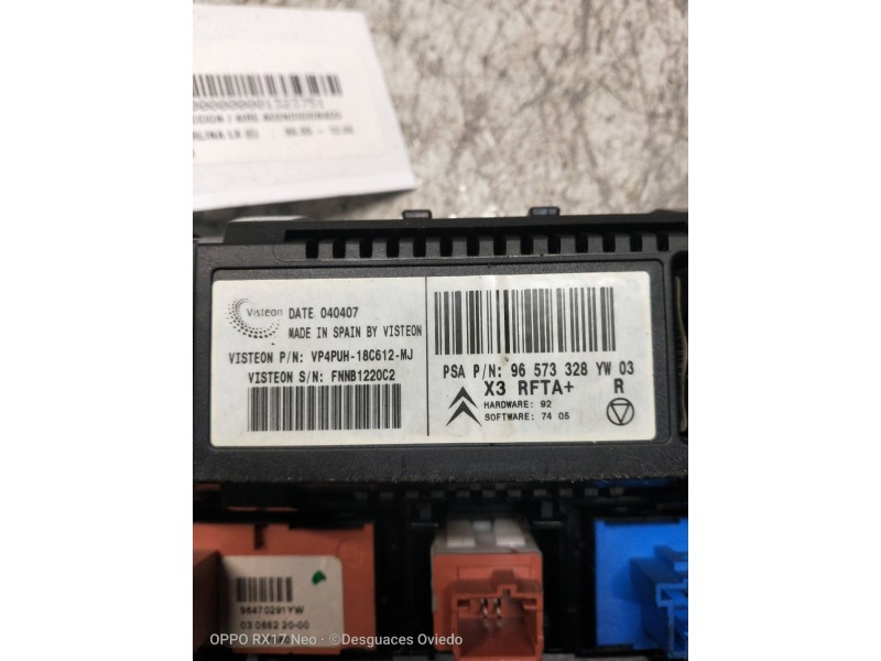 Recambio de mando calefaccion / aire acondicionado para citroen c5 berlina lx (e) referencia OEM IAM 96573328  