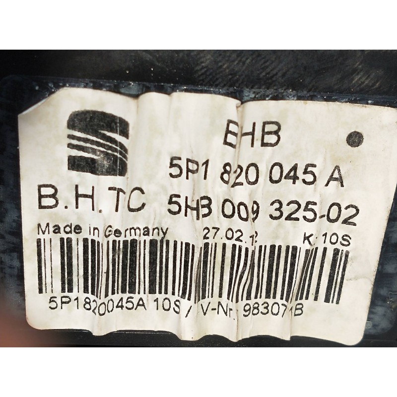 Recambio de mando calefaccion / aire acondicionado para seat altea xl (5p5) 1.6 bivalent - gasolina / gas licuado del petróleo. 