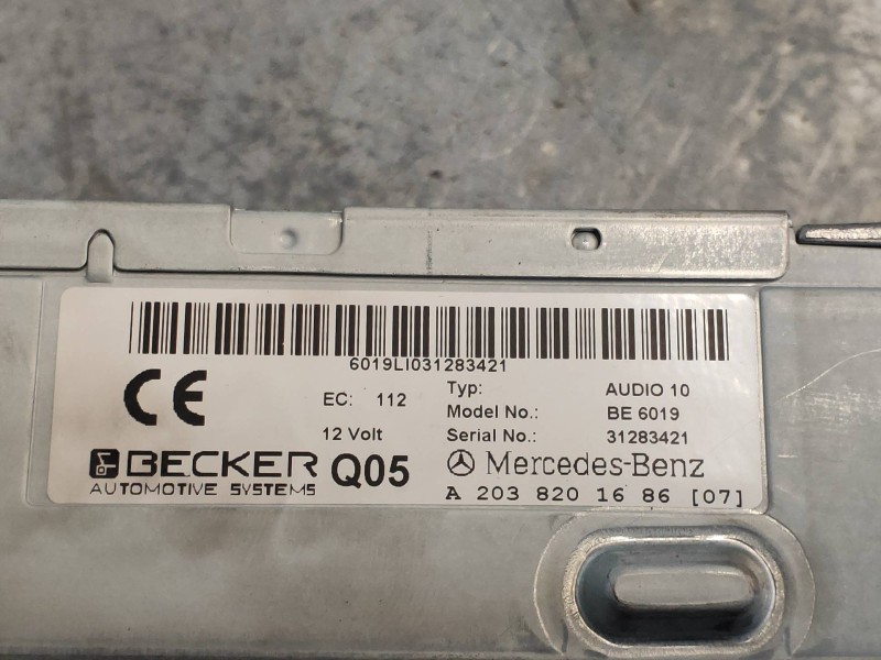 Recambio de sistema audio / radio cd para mercedes clase c (w203) berlina 220 cdi (la) (203.008) referencia OEM IAM A20382016860