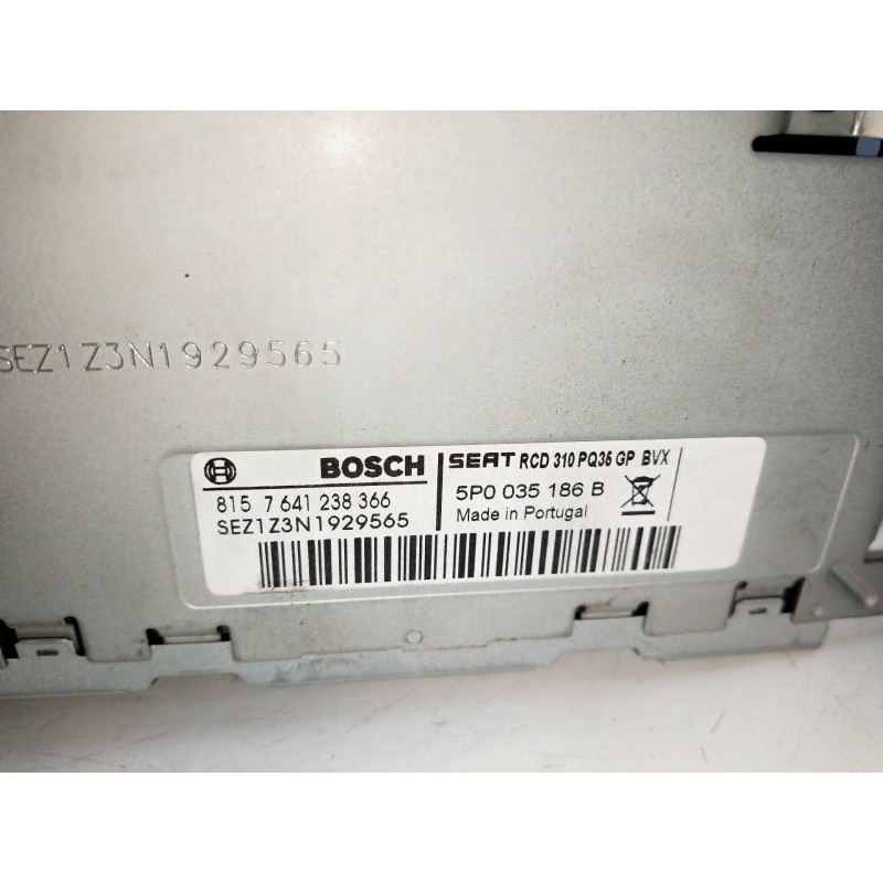 Recambio de sistema audio / radio cd para seat altea xl (5p5) 1.6 bivalent - gasolina / gas licuado del petróleo. gpl referencia