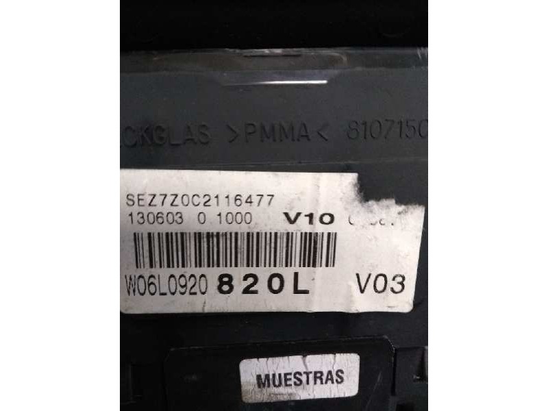 Recambio de cuadro instrumentos para seat ibiza (6l1) 1.8 20v turbo referencia OEM IAM W06L0920820L 110080105025A  Recambio de cuadro instrumentos para seat ibiza (6l1) 1.8 20v turbo referencia OEM IAM W06L0920820L 110080105025A