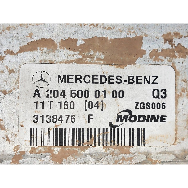 Recambio de intercooler para mercedes clase e (w212) lim. e 200 cdi blueefficiency executive (212.005) referencia OEM IAM 204500