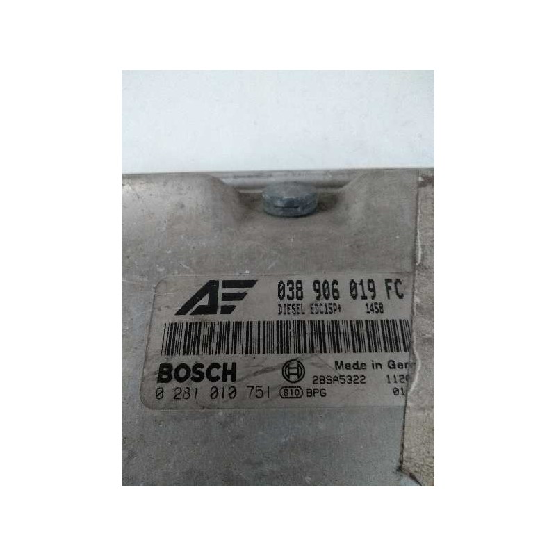 Recambio de centralita motor uce para seat alhambra (7v9) 1.9 tdi referencia OEM IAM 0281010751 038906019FC EDC15P