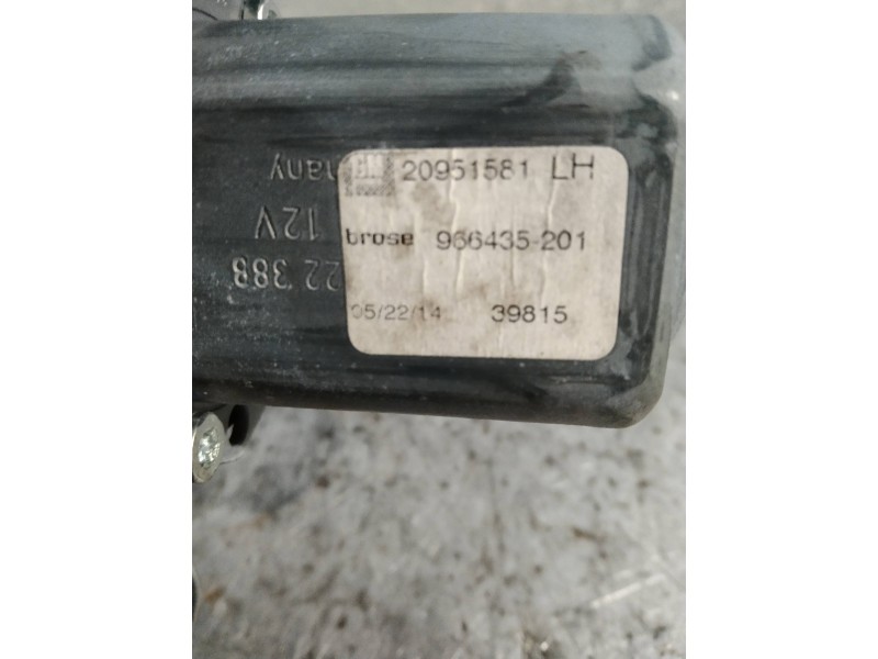 Recambio de elevalunas delantero izquierdo para opel zafira tourer excellence referencia OEM IAM 20951581 966435201 13369285