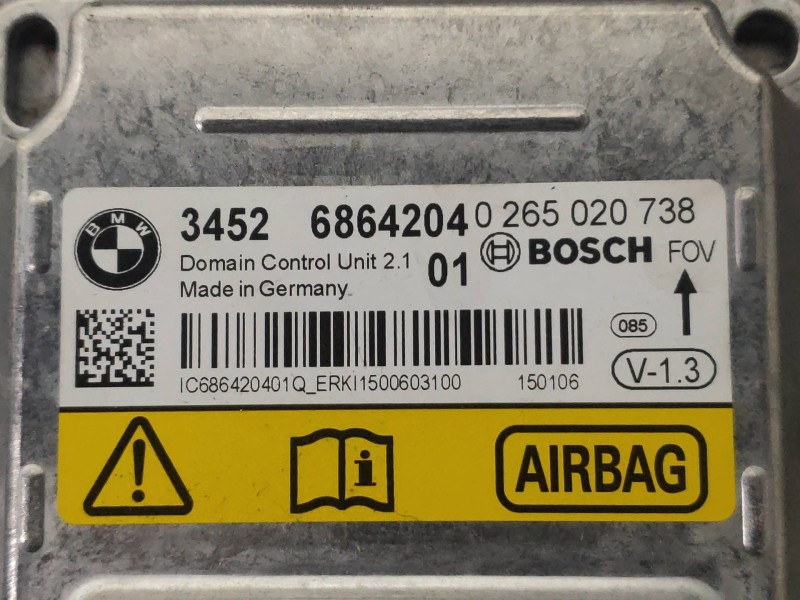Recambio de centralita airbag para bmw serie 3 lim. (f30) 320d referencia OEM IAM 0265020738 6864204 34526864204