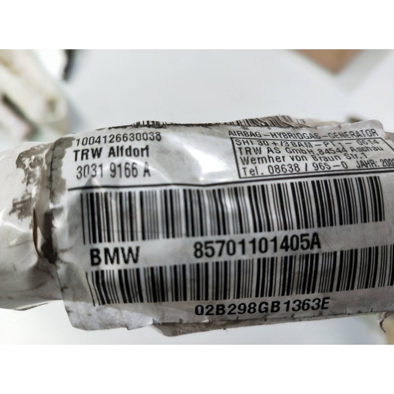 Recambio de airbag cortina delantero derecho para bmw serie 7 (e65/e66) 3.0 turbodiesel cat referencia OEM IAM 85701101405A 3031