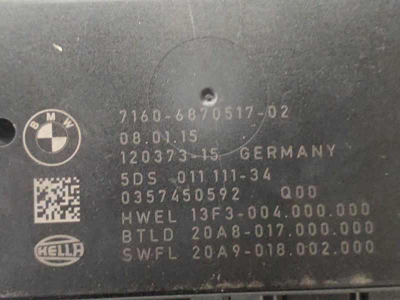 Recambio de modulo electronico para bmw serie 3 lim. (f30) 320d referencia OEM IAM 7160687051702 6870517 