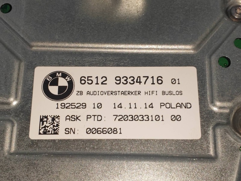 Recambio de modulo electronico para bmw serie 3 lim. (f30) 320d referencia OEM IAM 65129334716  