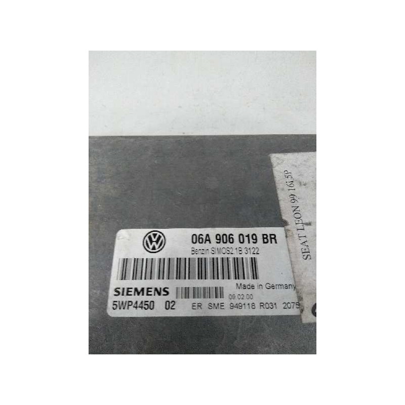 Recambio de centralita motor uce para seat leon (1m1) 1.6 referencia OEM IAM 06A906019BR 5WP445002 SIMOS21B 3122