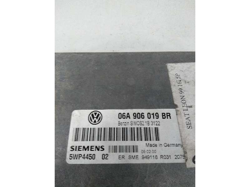 Recambio de centralita motor uce para seat leon (1m1) 1.6 referencia OEM IAM 06A906019BR 5WP445002 SIMOS21B 3122
