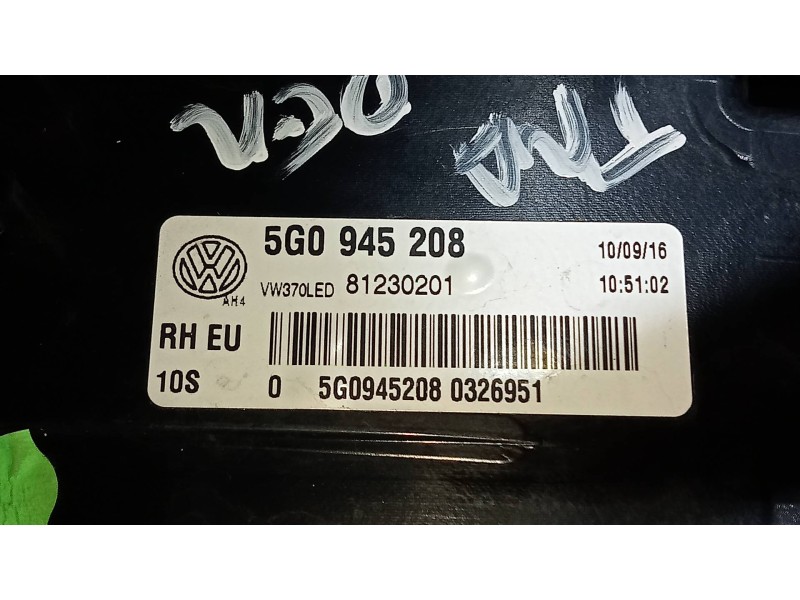 Recambio de piloto trasero derecho para volkswagen golf vii lim. (bq1) sport referencia OEM IAM 5G0945208  