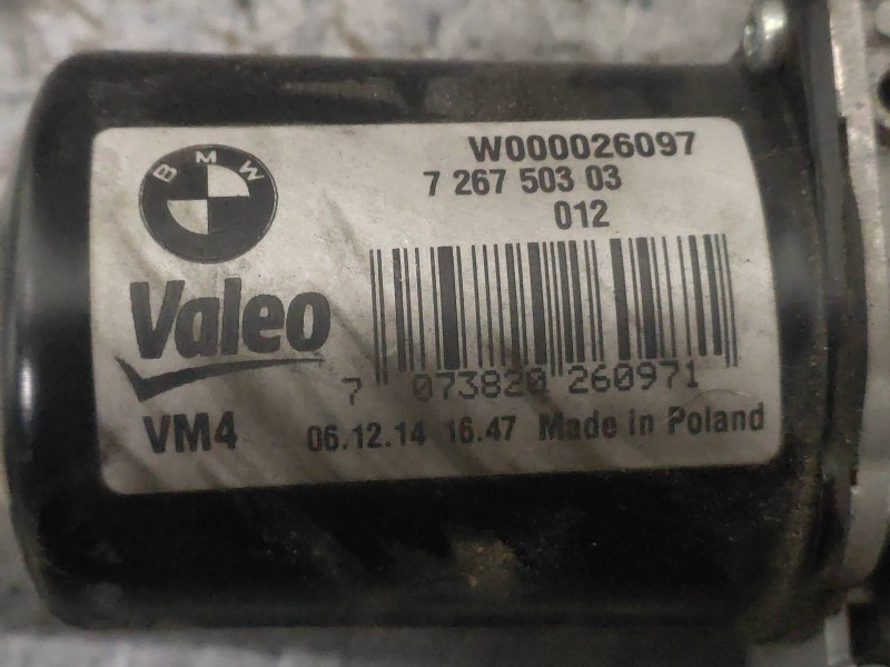 Recambio de motor limpia delantero para bmw serie 3 lim. (f30) 320d referencia OEM IAM W000026097 726750303 
