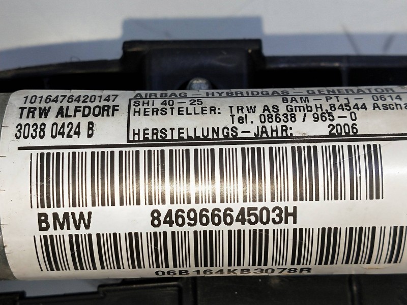 Recambio de airbag cortina delantero izquierdo para bmw serie 3 berlina (e90) 320d referencia OEM IAM 84696664503H 30380424B 