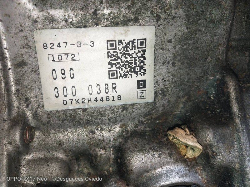 Recambio de caja cambios para skoda fabia (5j2 ) 1.6 16v referencia OEM IAM 09G300038R JVF 131007 8247331072 07K2H44818