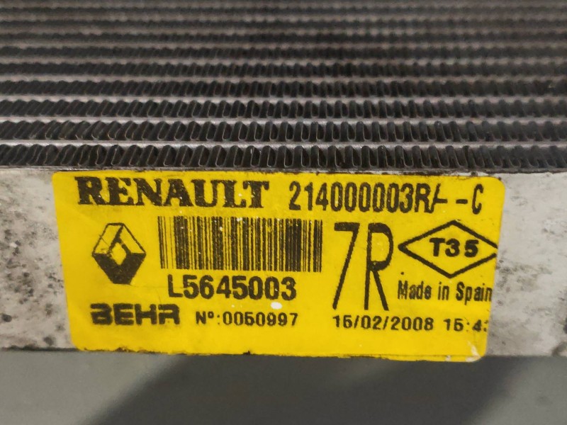 Recambio de radiador agua para renault laguna iii dynamique referencia OEM IAM 214000003R L5645003 