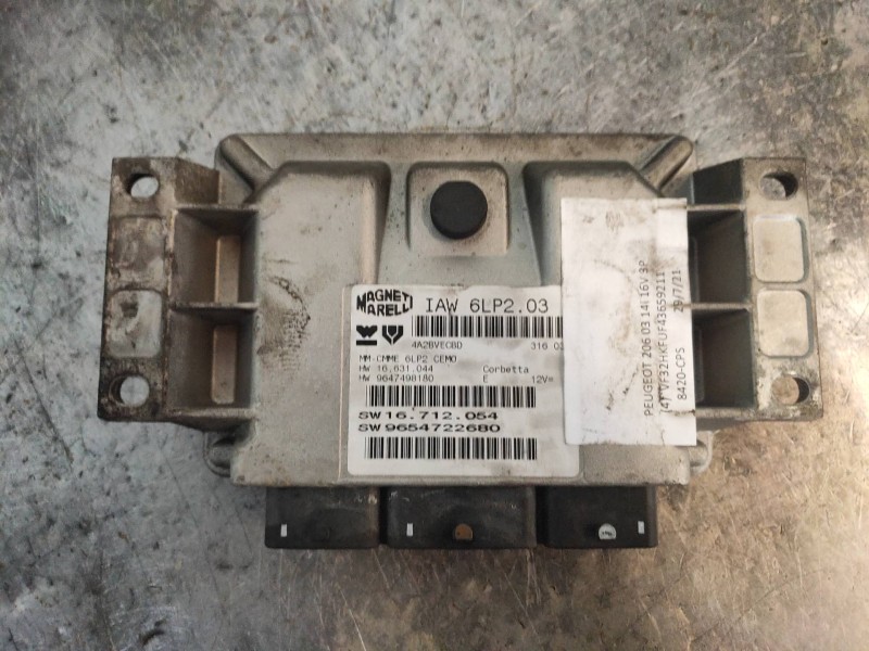 Recambio de centralita motor uce para peugeot 206 berlina quicksilver referencia OEM IAM IAW6LP203 9654722680 16712054