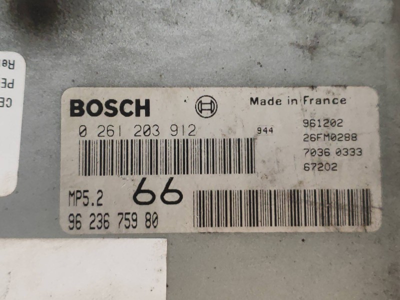 Recambio de centralita motor uce para peugeot 306 berlina 3/5 puertas (s1) graffic referencia OEM IAM 0261203912 9623675980 