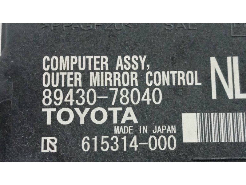 Recambio de modulo electronico para lexus nx 300h 4wd referencia OEM IAM 8943078040 615314000 