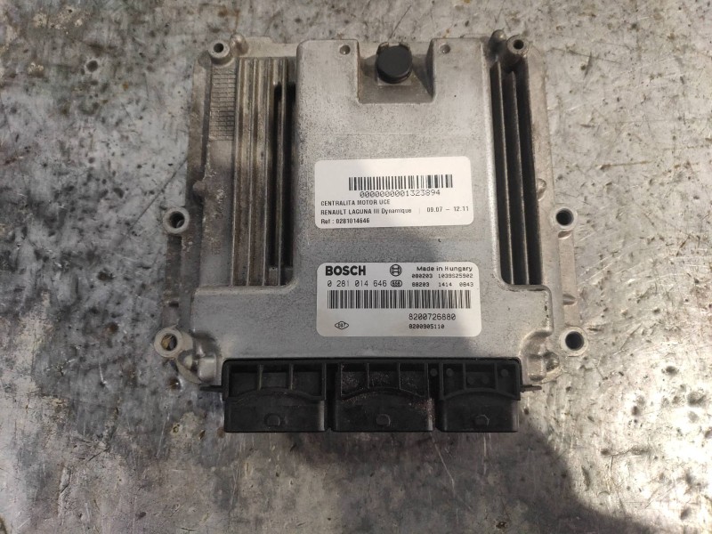 Recambio de centralita motor uce para renault laguna iii dynamique referencia OEM IAM 0281014646 8200726880 8200905110