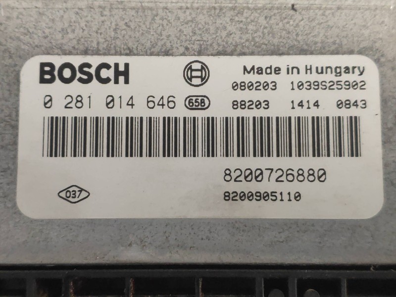 Recambio de centralita motor uce para renault laguna iii dynamique referencia OEM IAM 0281014646 8200726880 8200905110