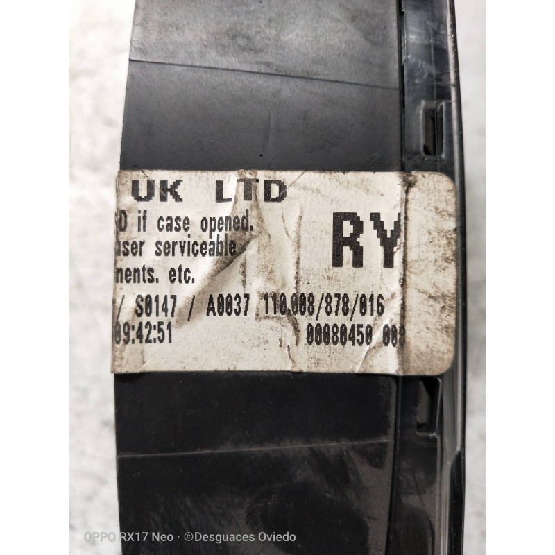 Recambio de cuadro instrumentos para mg rover serie 75 (rj) 2.0 cdt classic referencia OEM IAM 110008878016 YAC110477S0147 