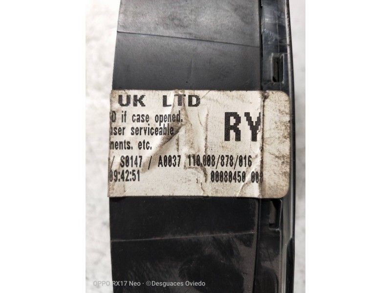 Recambio de cuadro instrumentos para mg rover serie 75 (rj) 2.0 cdt classic referencia OEM IAM 110008878016 YAC110477S0147 