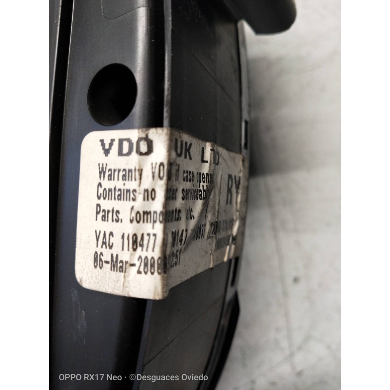 Recambio de cuadro instrumentos para mg rover serie 75 (rj) 2.0 cdt classic referencia OEM IAM 110008878016 YAC110477S0147 