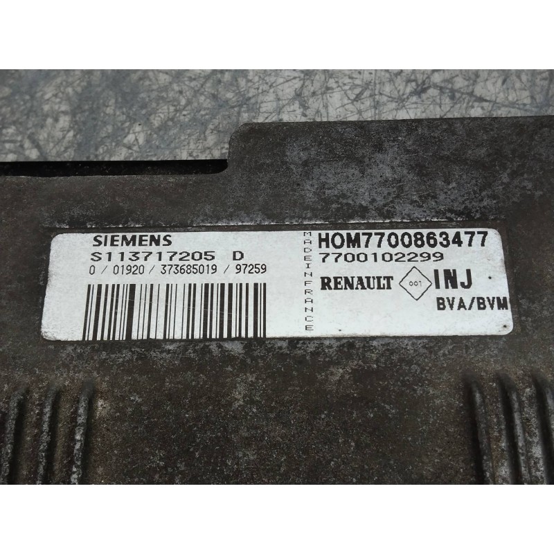 Recambio de centralita motor uce para renault laguna (b56) 2.0 anade referencia OEM IAM S113717205D HOM7700863477 7700102299