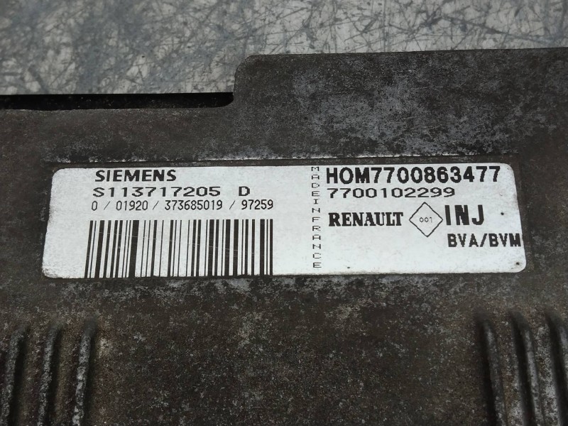 Recambio de centralita motor uce para renault laguna (b56) 2.0 anade referencia OEM IAM S113717205D HOM7700863477 7700102299