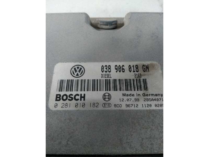 Recambio de centralita motor uce para skoda octavia berlina (1u2) 1.9 tdi referencia OEM IAM 0281010182 038906018GN 