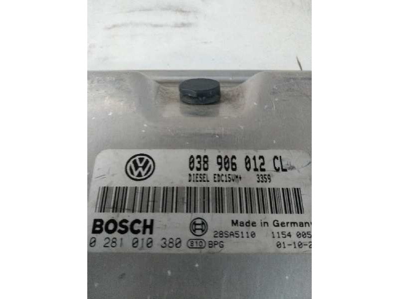 Recambio de centralita motor uce para skoda octavia berlina (1u2) 1.9 tdi referencia OEM IAM 0281010380 038906012CL EDC15VM Recambio de centralita motor uce para skoda octavia berlina (1u2) 1.9 tdi referencia OEM IAM 0281010380 038906012CL EDC15VM