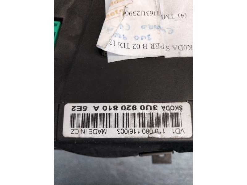 Recambio de cuadro instrumentos para skoda superb (3u4) 1.9 tdi referencia OEM IAM 110080116003 3U0920810A 